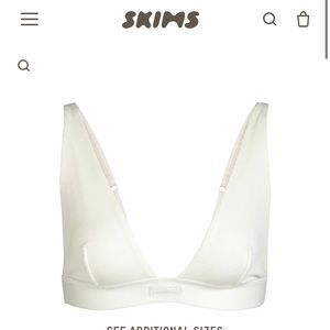 SKIMS COTTON PLUNGE BRALETTE